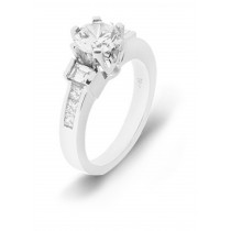 Engagement Side Accent Diamond Ring. 