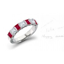 Everlasting Love: Gold Ruby & Diamond Wedding Anniversary Eternity Ring