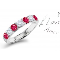 Fire Engine Red: Lovely Ruby & Diamond Wedding Anniversary Eternity Ring