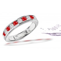 Love Stories: Platinum Ruby & Diamond Wedding Anniversary Eternity Ring