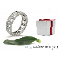 Eternity Ring: Platinum Bezel Set Round Diamond Eternity Bands