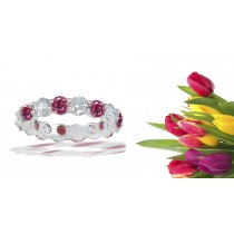 Platinum Pink Diamond Eternity Diamond Ring