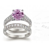 Purple Diamond Engagement & Wedding Ring