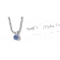 Premier Colored Diamonds Designer Collection - Blue Colored Diamonds & White Diamonds Round Blue Diamond Pendant