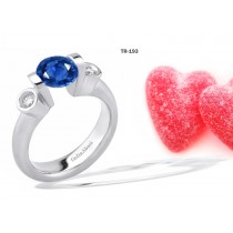 New Arrivals: Designer Diamond & Sapphire Tension Set Diamond Engagement Rings