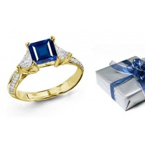 Their Symbolic Significance: Art Noveau Diamond & Corundum Sapphire Engagement Ring