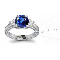 Allure of Gold: Voicing Really Enhanced 3 Stone Blue Sapphire & Heart-Shaped Diamond Ring With Matching Tennis Bracelet