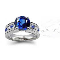 Style, Form & Grace: Old Split Shank Very Rare Deep Blue Fine Sapphire Diamond Antique Ring Created in 14k White Gold