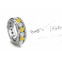 Distintive Designer Wedding Bands Show Natural Brilliancy in Bright & Forced Lights