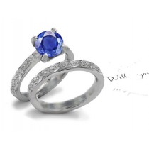 Found A Worthy Resting Place: Burnish Set Filigree Diamond & Sapphire Ring in 14k White Gold Platinum Diamond Carat Weight