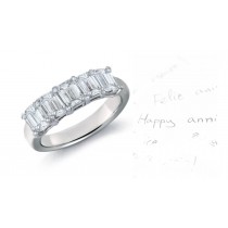 Platinum Prong Set Octagon Diamond Half Eternity Ring.