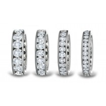 Stones of Brilliance: Stackable Platinum Diamond Eternity Band Ring with Matched Brilliant Cut Round 40 Diamonds Channel-Set Size 3 to 8