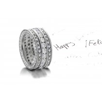 Simply Glorious: See Triple Glittering Diamond Eternity Anniversary Bands