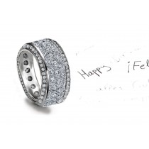 Love & Lyrics: Gold Eternity Band with Mesh Frame pave Set Diamonds