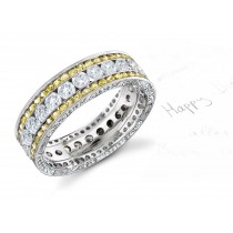 Shop Yellow Sapphire & Diamond Wedding Bands