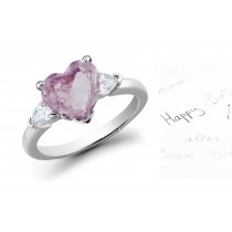 Heart Pink Diamond Designer Ring
