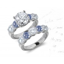 Blue Colored Diamonds & White Diamonds Fancy Blue Diamond Engagement Rings