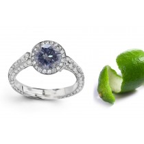 Premier Colored Diamonds Designer Collection - Voilet Colored Diamonds & White Diamonds Fancy Voilet Diamond Engagement Rings