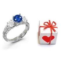 Sapphire Was Our Lapis-Lazuli: Diamond & Sapphire Antique Engagement Ring