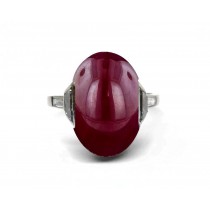 Vintage Edwardian, Belle Epoque, Platinum, Bright Cherry, Luscious Red, Deeply Saturated Ruby