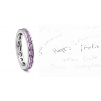 Top Styles Low Prices Purple Sapphire Baguette Eternity Ring