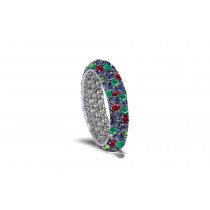 Mark Life's Many Milestones With White Diamonds and Colored Stone Eternity Rings as Wedding Anniversary Bands