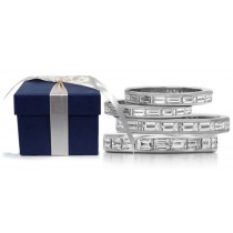 Baguette Sapphire & Diamonds Eternity Wedding Band