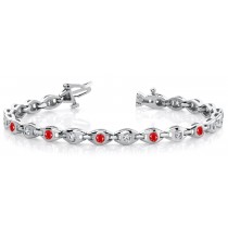 Ruby & Diamond Serpent Bracelet and Necklace