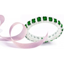 Emerald Jewelry Eternity Rings: Designer Emerald Rounds Bar Set Rings in 14K White Gold