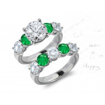 Importer of Diamonds: This New 5 Stone Anniversary Ring with 5 Diamonds & Emeralds & 5 Stone Eternity Band