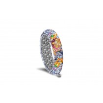 For Weddings or Anniversaries - White Diamonds & Colored Stone Eternity Rings