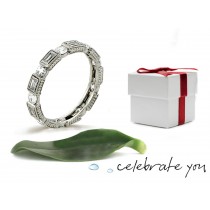 Eternity Rings: Platinum Diamond Bezel Set Eternity Ring