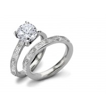 Premier Designer Diamond Engagement & Wedding Rings Set