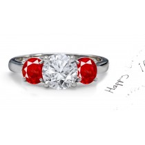 Enchanting:Most Stunning Ruby & Sparkling Diamond Engagement Ring