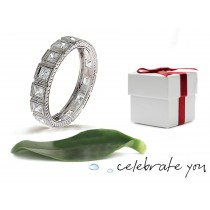 Eternity Ring: Platinum Bezel Set Round Diamond Eternity Bands