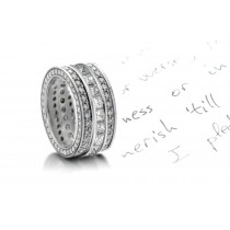 Circling, Gliding: See Three Rows of Sparkling Diamond Eternity Bands