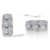 Bar Set Blue Diamond & White Diamond Blue Diamond Eternity Ring