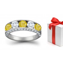Yellow Sapphire Diamond Wedding Rings