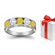 Yellow Sapphire Diamond Wedding Rings
