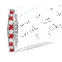 Birthstone Diamond Anniversary Ring Manufactured in USA