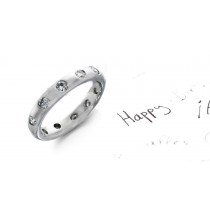 Lyrics IJAHMAN LEVI: 14k White Gold 3.0 - 6.0 mm Diamond Burnish Set Mens Ring in Size 9 to 12