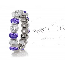 Impeccable: Purple Sapphire & Diamond Eternity Rings