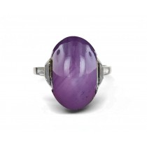 "Vibrant" & "Striking" Edwardian, Belle Epoque, Platinum, Bright Purple, Deeply Saturated Opal