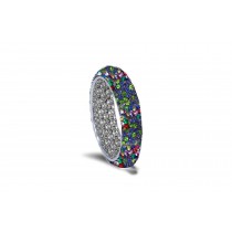 Mark Life's Many Milestones With White Diamonds and Colored Stone Eternity Rings as Wedding Anniversary Bands