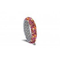 For Weddings or Anniversaries - White Diamonds & Colored Stone Eternity Rings