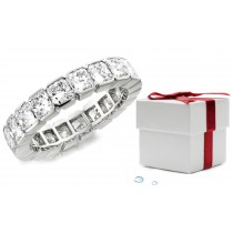 Eternity Rings: Platinum Diamond Bezel Set Eternity Ring