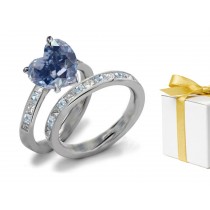 Blue Diamond & White Diamond Fancy Rings