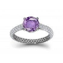 Very Popular For Long Purple Sapphire Ring With Diamonds