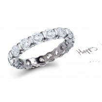 Expressing Eternal Love: Sparkling Brilliant Cut Round Diamond Bar Set Full Eternity Ring in Gold