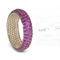 This Amazing pave Set Purple Sapphire Eternity Ring